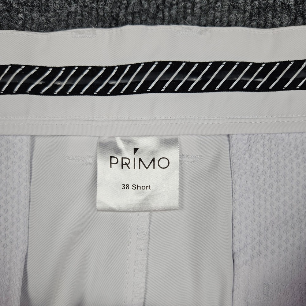 Primo Golf Joggers Pant Men 38 Short White Performance Tapered Ankle Zip Stretch - Picture 2 of 9